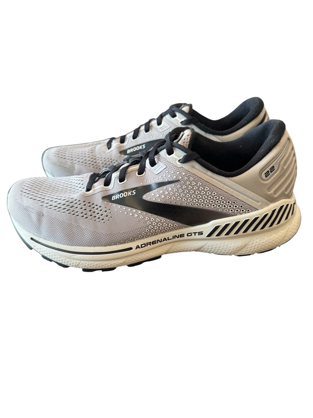 Brooks Adrenaline GTS 22 Shoes Mens Size 11 Gray Black Running Sneakers